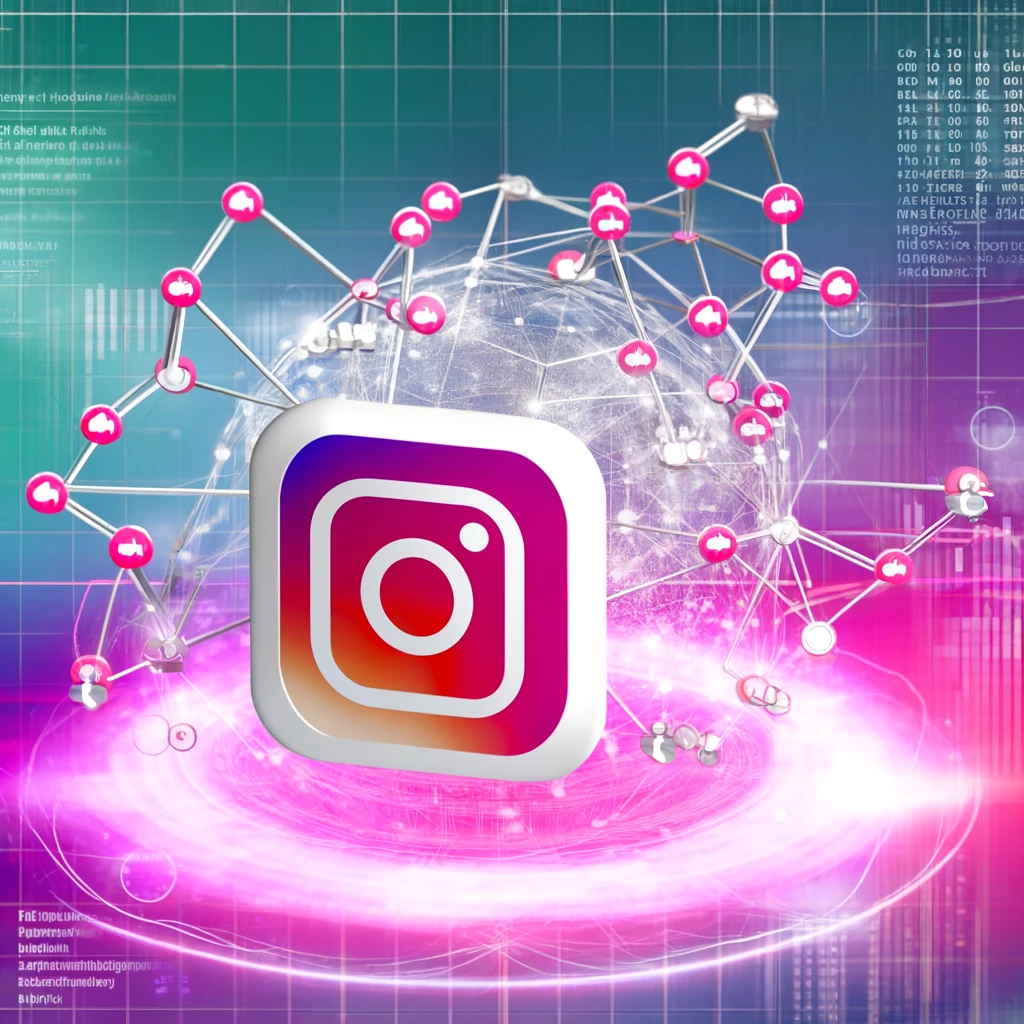 AI generated image representing Instagram's algorithm